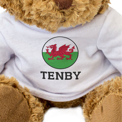 TENBY (WALES FLAG ROUNDEL) - Teddy Bear - Cute Funny Welsh Souvenir Gift Present
