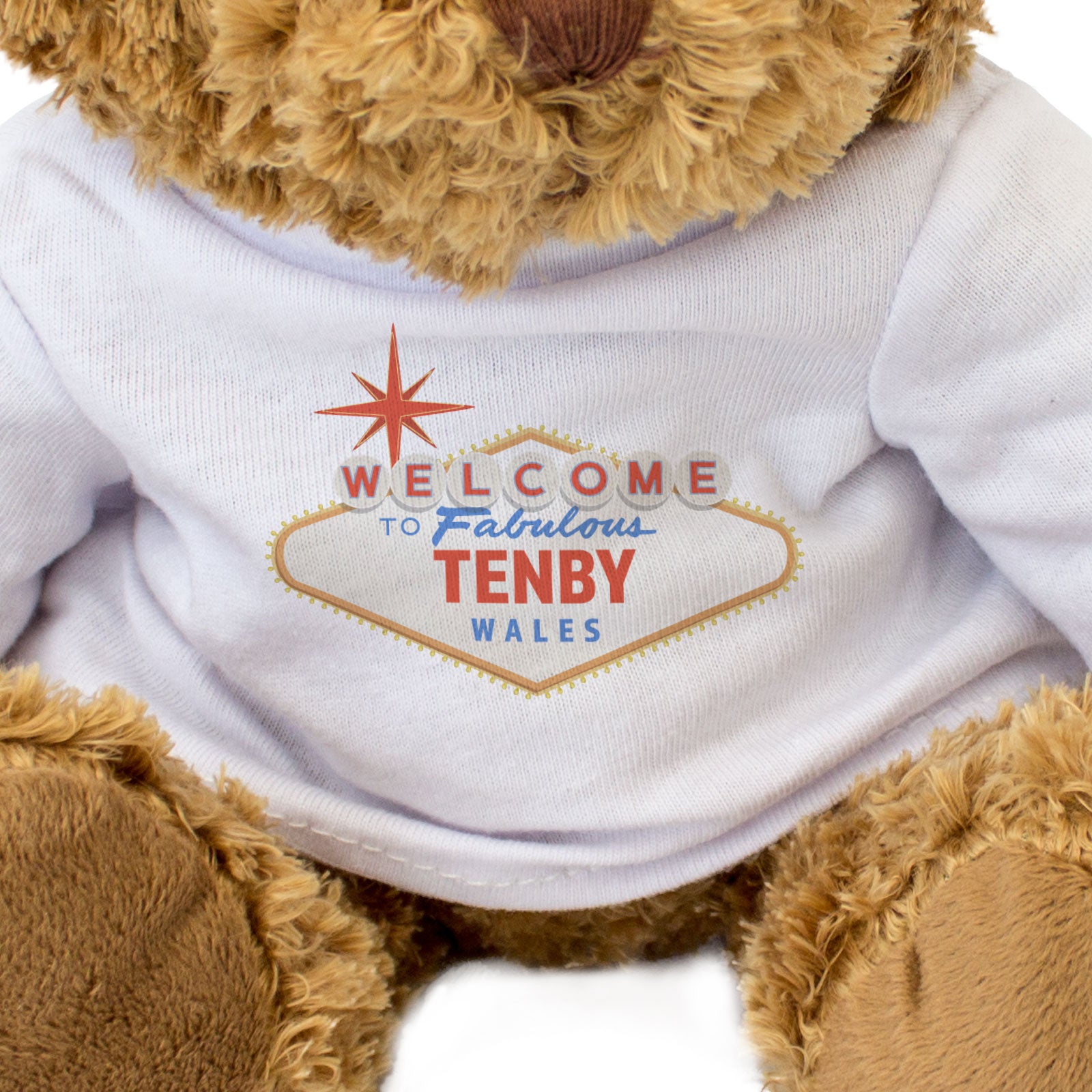 WELCOME TO FABULOUS TENBY - Teddy Bear - Cute Funny Wales Souvenir Gift Present