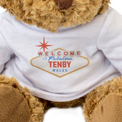 WELCOME TO FABULOUS TENBY - Teddy Bear - Cute Funny Wales Souvenir Gift Present
