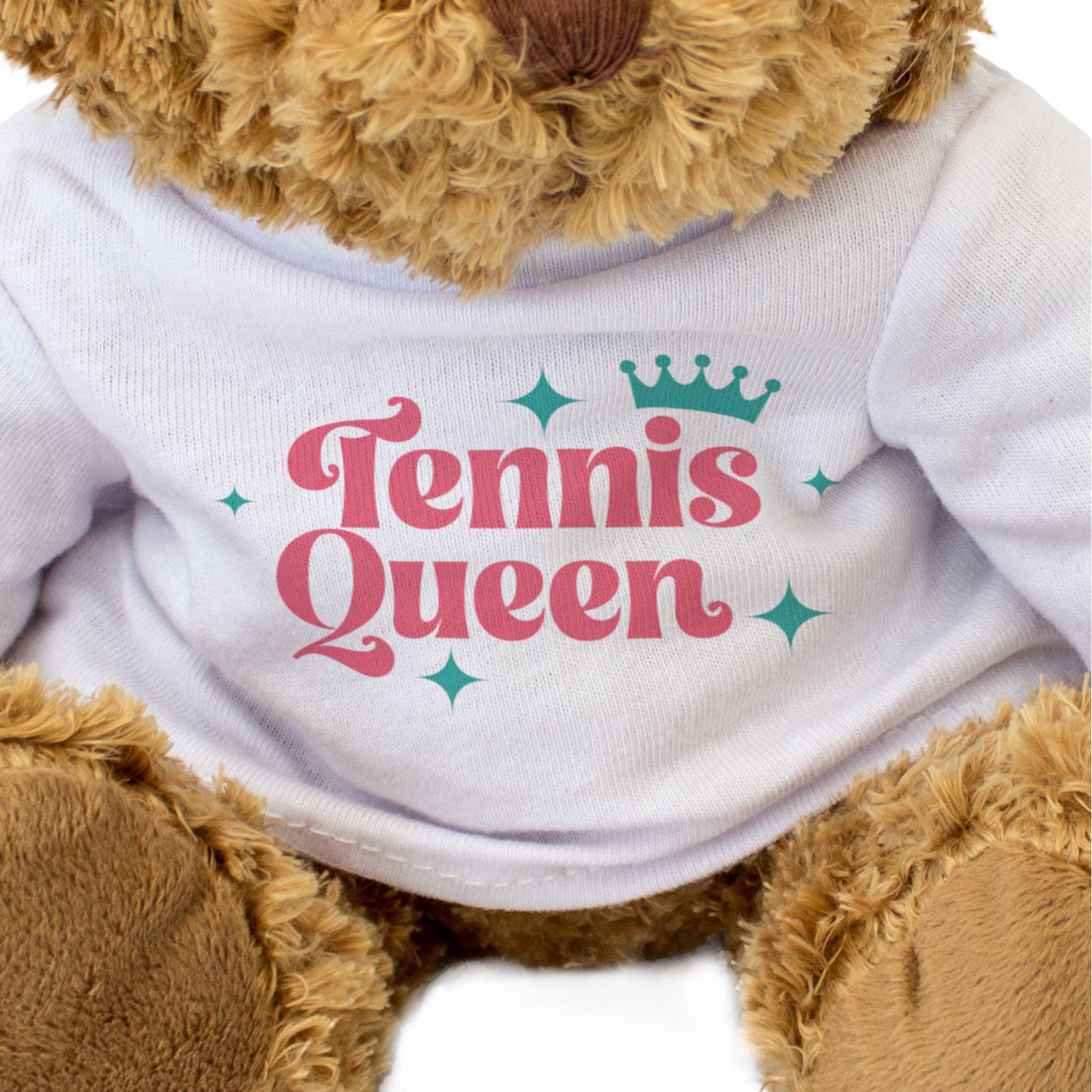 TENNIS QUEEN - Teddy Bear - Cute Cuddly Soft Adorable - Funny Gift Present