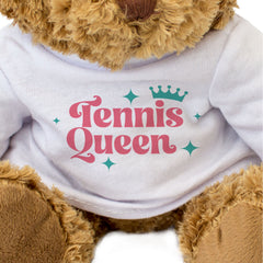 TENNIS QUEEN - Teddy Bear - Cute Cuddly Soft Adorable - Funny Gift Present