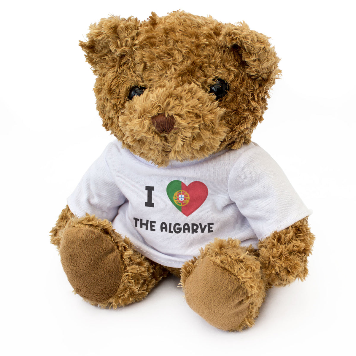 I LOVE THE ALGARVE (PORTUGAL FLAG) - Teddy Bear - Funny Souvenir Gift Present