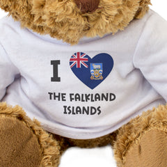 I LOVE THE FALKLAND ISLANDS FLAG - Teddy Bear - Cute Funny British Gift Present