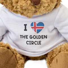 I LOVE THE GOLDEN CIRCLE (ICELAND FLAG) - Teddy Bear - Souvenir Gift Present