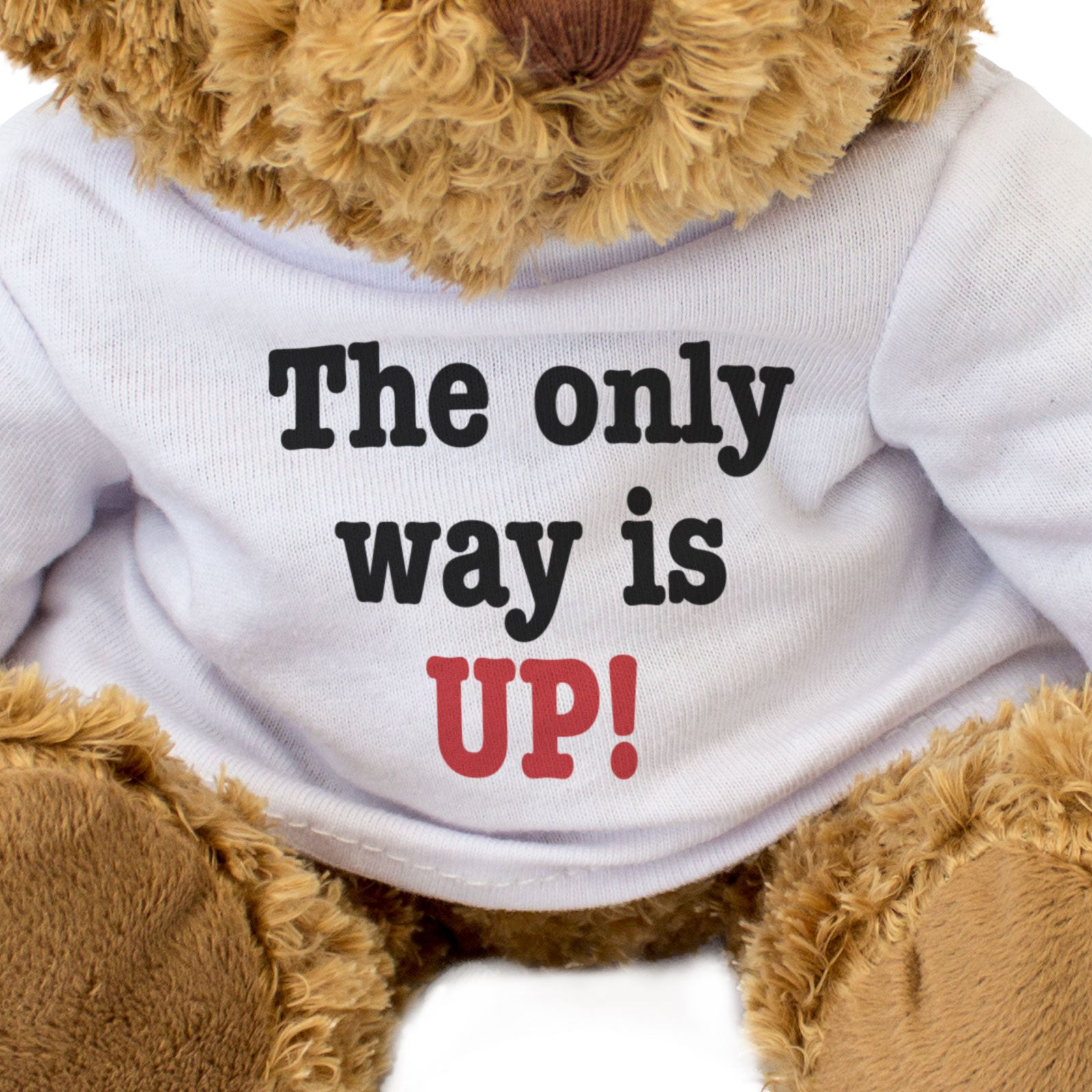 THE ONLY WAY IS UP! - Teddy Bear - Cute Cuddly Soft - Supportive Gift Present