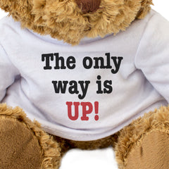 THE ONLY WAY IS UP! - Teddy Bear - Cute Cuddly Soft - Supportive Gift Present
