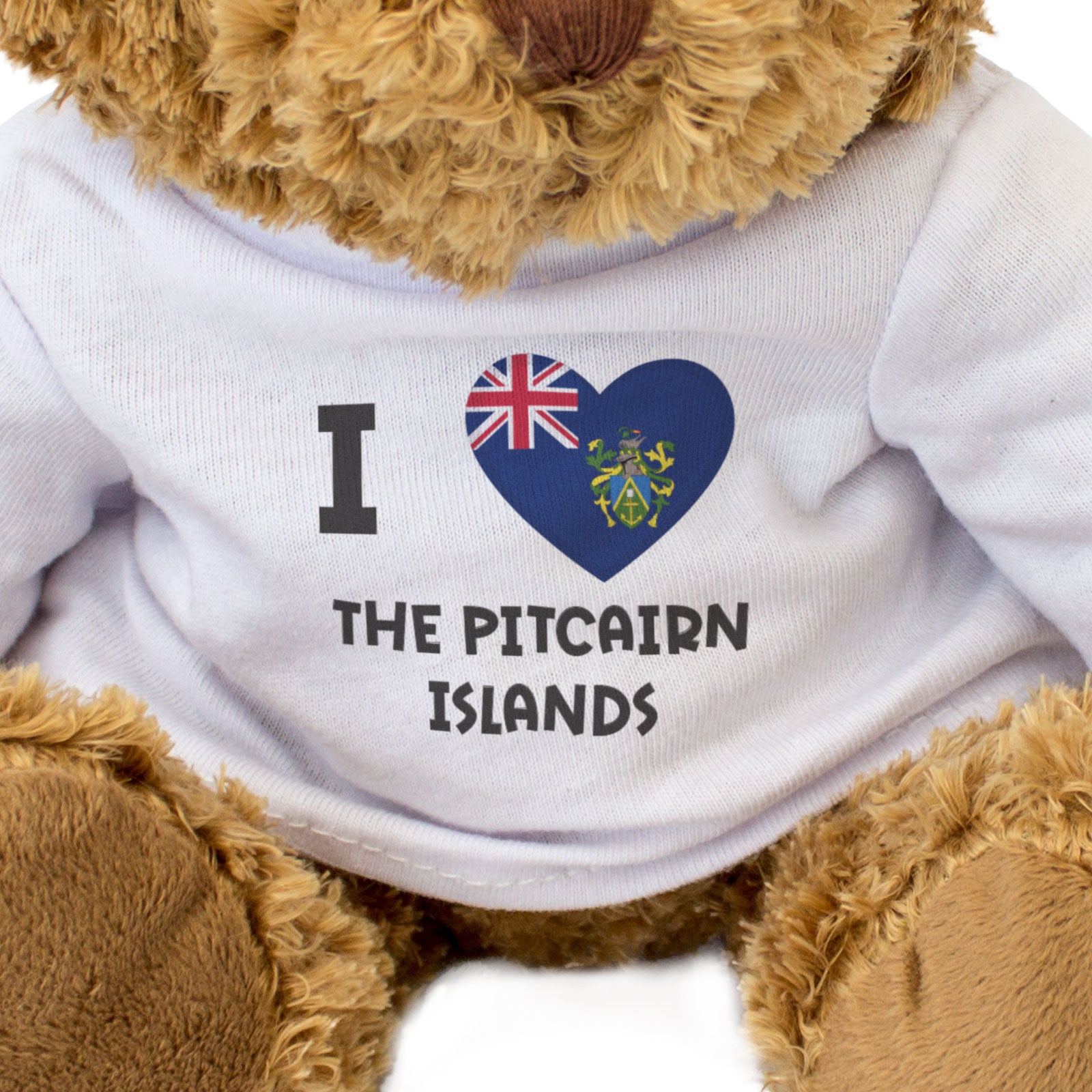 I LOVE THE PITCAIRN ISLANDS FLAG - Teddy Bear - Funny South Pacific Gift Present