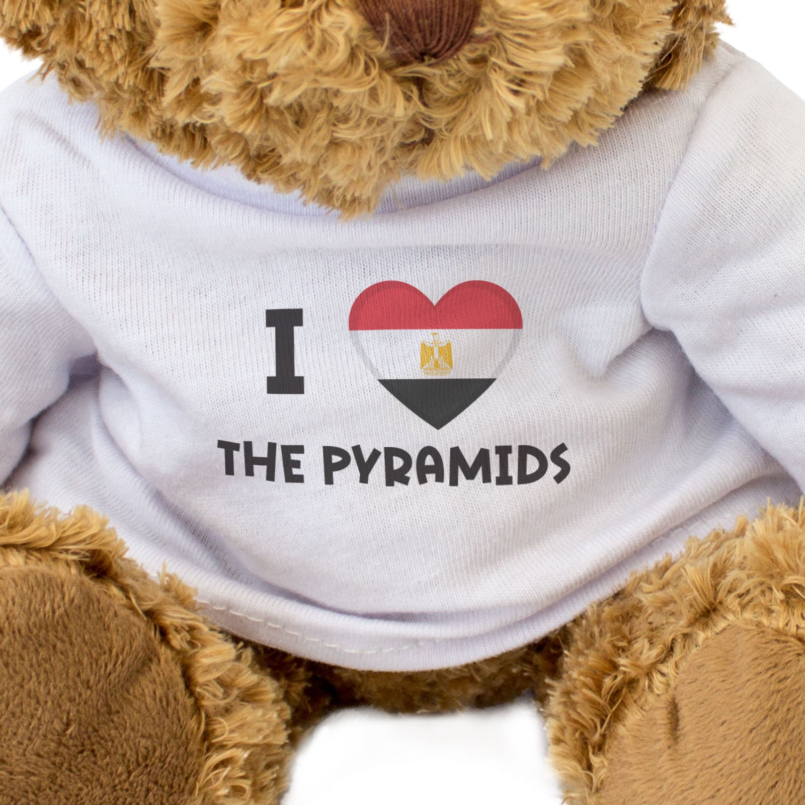 I LOVE THE PYRAMIDS (EGYPT FLAG) - Teddy Bear - Funny Souvenir Gift Present