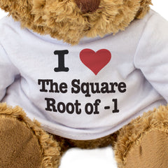 I LOVE THE SQUARE ROOT OF -1 - Teddy Bear - Cute Cuddly - Maths Gift Present