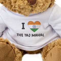 I LOVE THE TAJ MAHAL (INDIA FLAG) - Teddy Bear - Funny Souvenir Gift Present