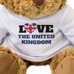 LOVE THE UNITED KINGDOM (FLAG HEART) - Teddy Bear - Funny Souvenir Gift Present
