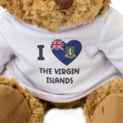 I LOVE THE VIRGIN ISLANDS FLAG - Teddy Bear - Funny BVI Caribbean Gift Present