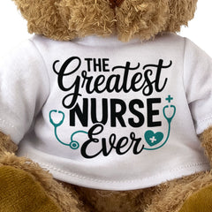 THE GREATEST NURSE EVER (DESIGN) - Teddy Bear - Cute Cuddly Soft - Gift Present