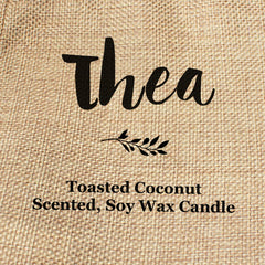 Thea personalised faux-burlap candle gift bag