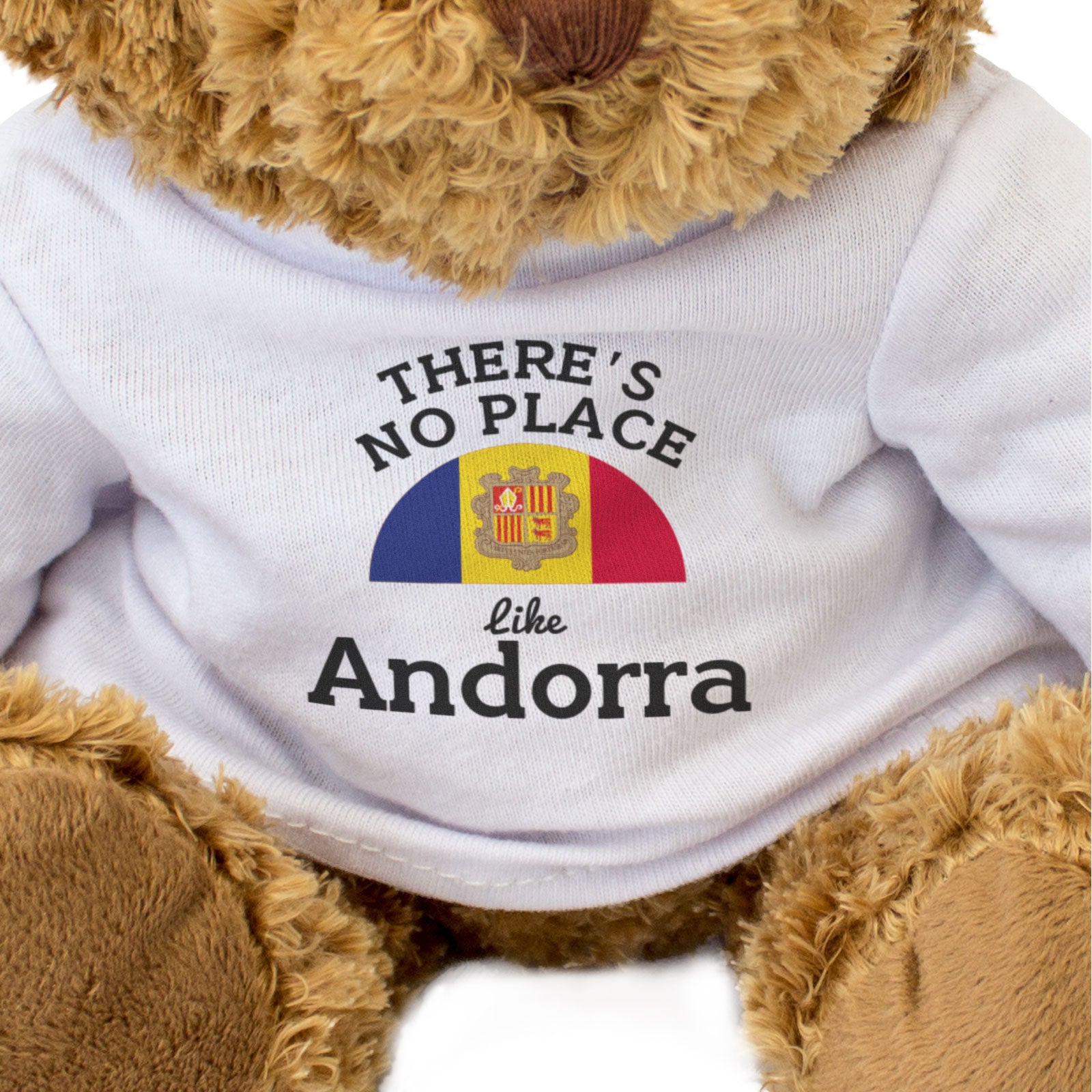 THERE'S NO PLACE LIKE ANDORRA - Teddy Bear - Cute Cuddly - Andorran Gift Present
