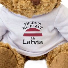 THERE'S NO PLACE LIKE LATVIA - Teddy Bear - Cute Cuddly - Latvian Gift Present