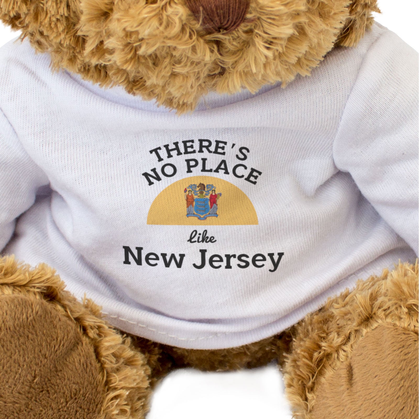 THERE'S NO PLACE LIKE NEW JERSEY - Teddy Bear - Cute Cuddly - Gift Present