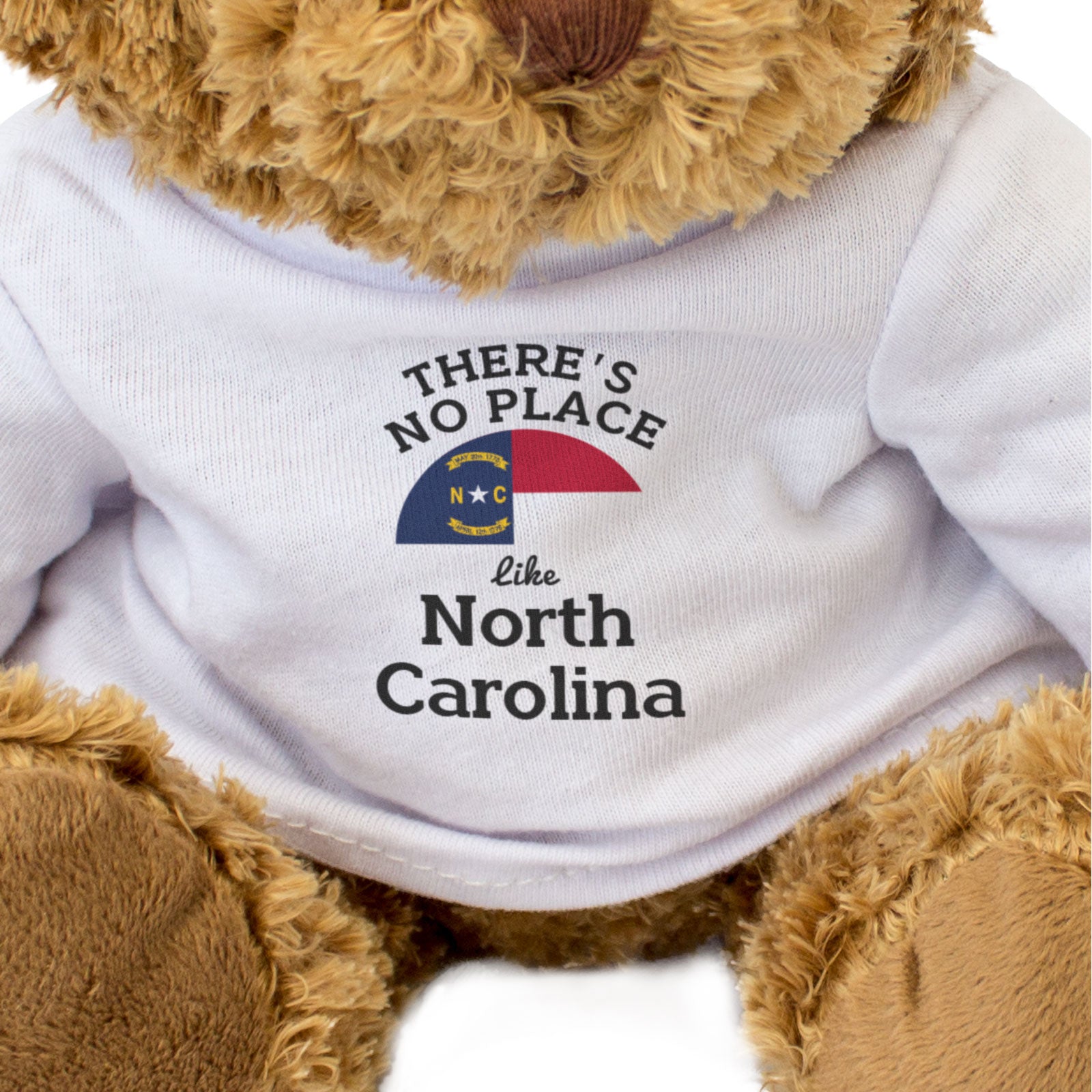 THERE'S NO PLACE LIKE NORTH CAROLINA - Teddy Bear - Cute Cuddly - Gift Present