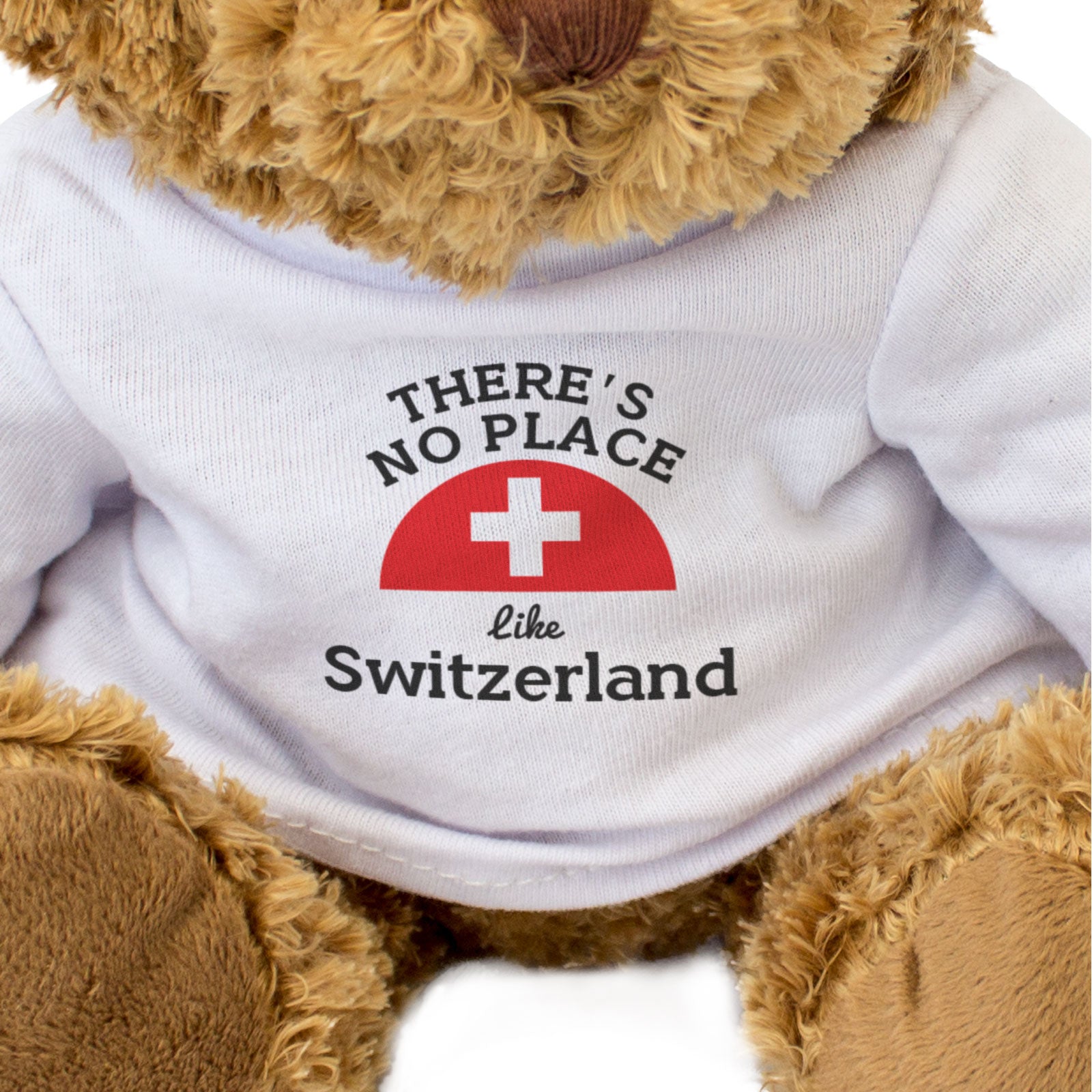 THERE'S NO PLACE LIKE SWITZERLAND - Teddy Bear - Cute - Swiss Gift Present