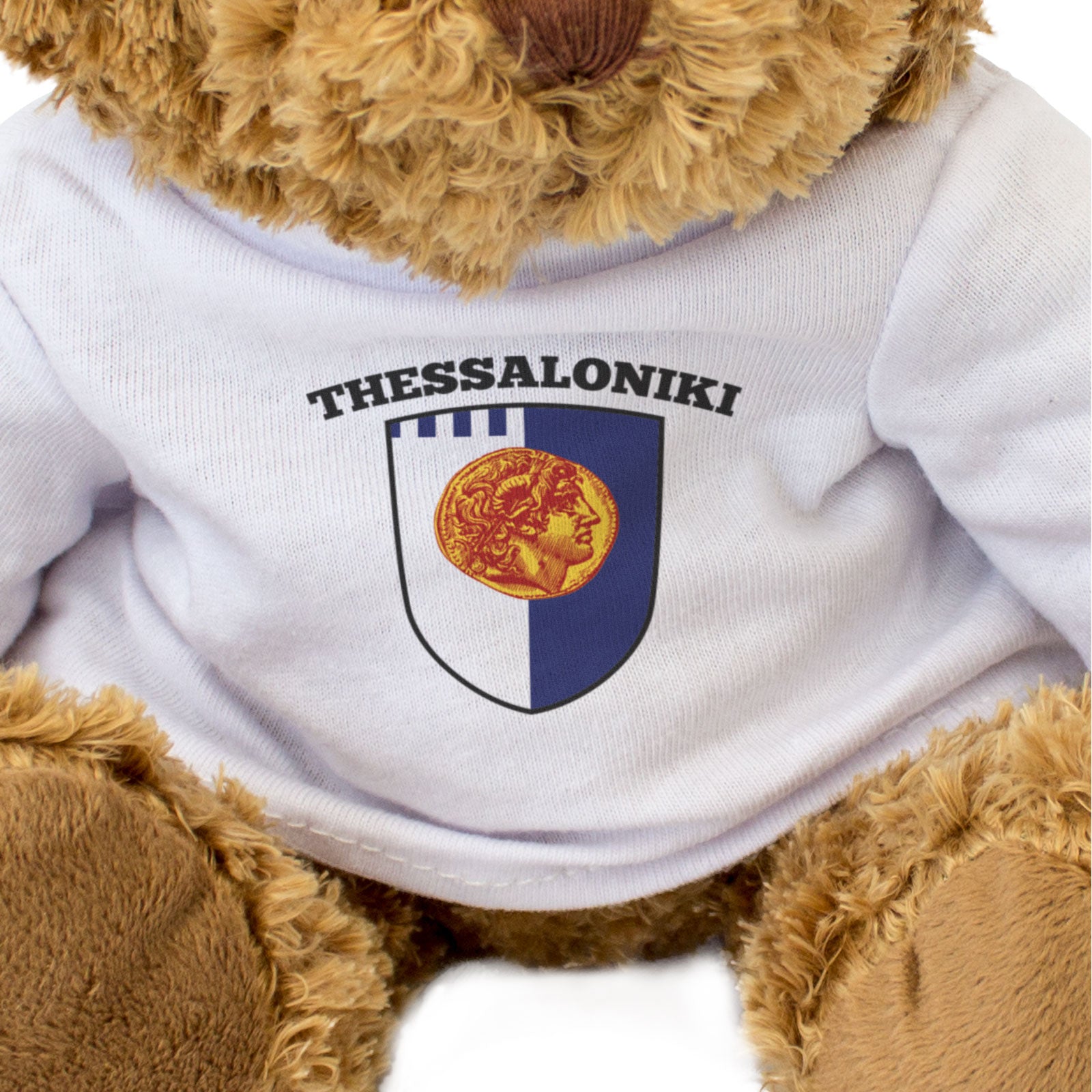 THESSALONIKI FLAG - Teddy Bear - Cute Cuddly Soft - Greece Gift Present