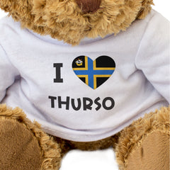 I LOVE THURSO (CAITHNESS FLAG) - Teddy Bear - Cute - Scotland Gift Present