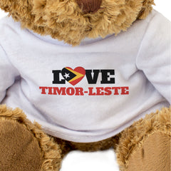 LOVE TIMOR-LESTE (FLAG HEART) - Teddy Bear - Cute Funny - Souvenir Gift Present