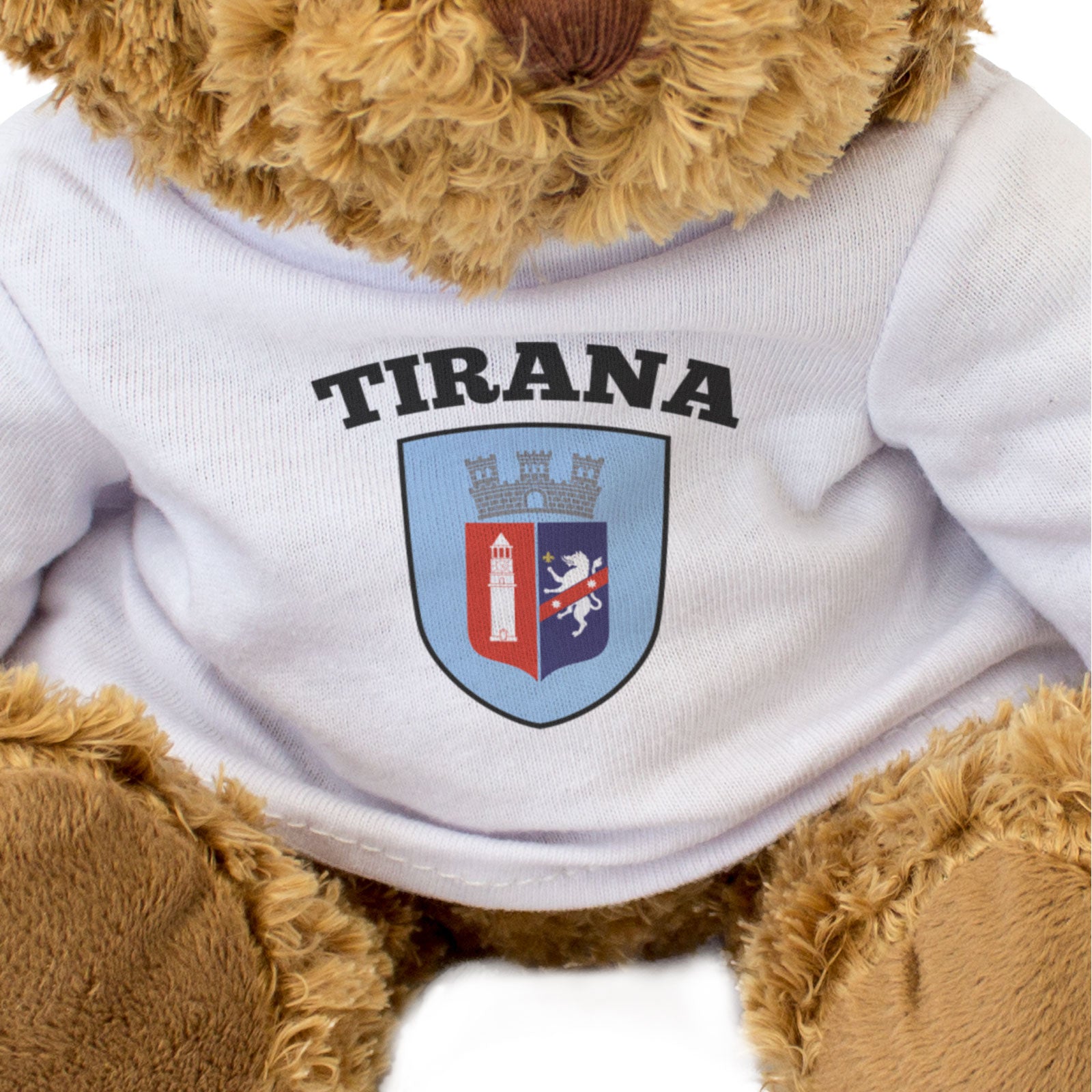 TIRANA CITY FLAG - Teddy Bear - Cute Cuddly Soft - Albania Gift Present