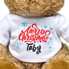 Merry Christmas Toby - Teddy Bear