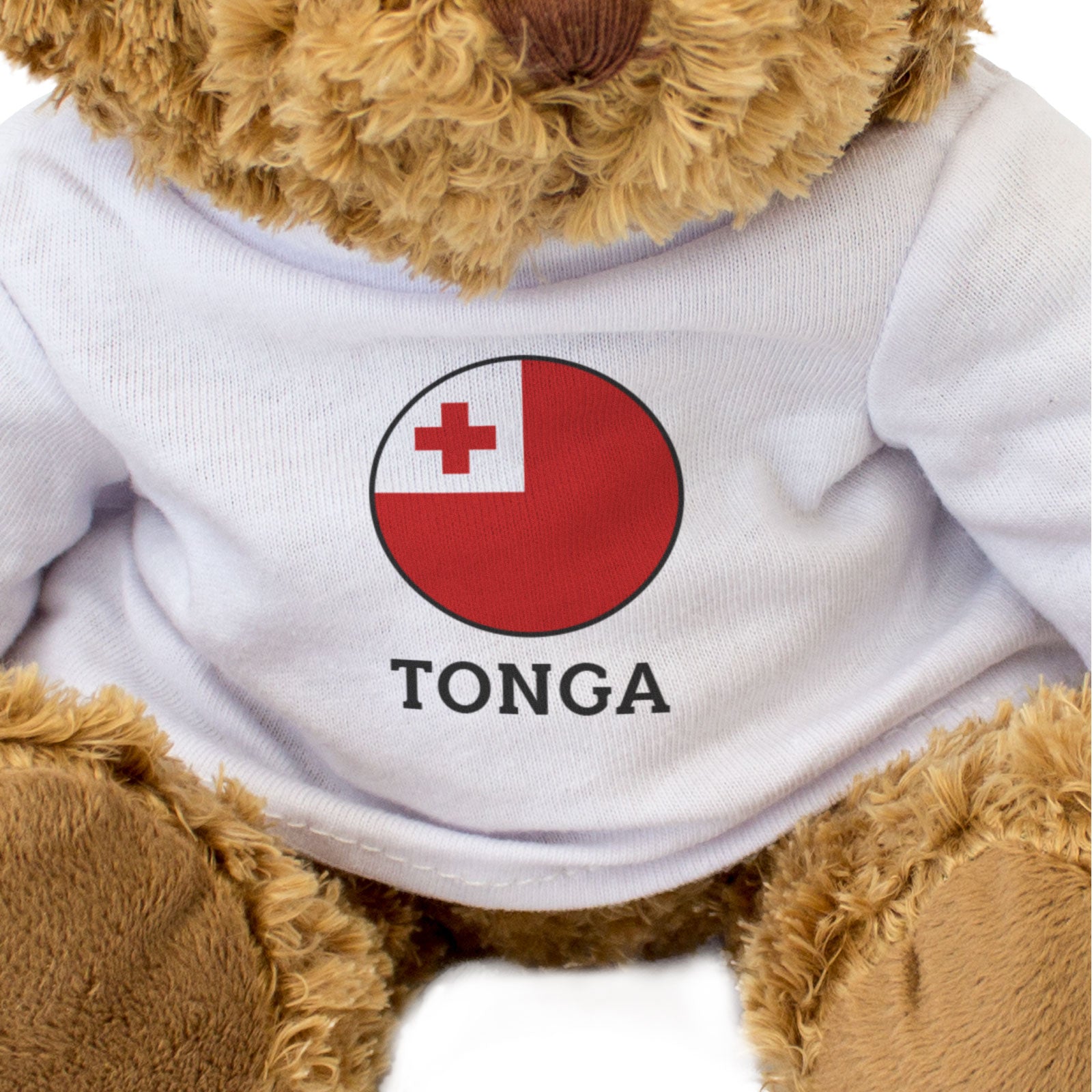 TONGA FLAG ROUNDEL - Teddy Bear - Cute Cuddly Soft - Tongan Gift Present