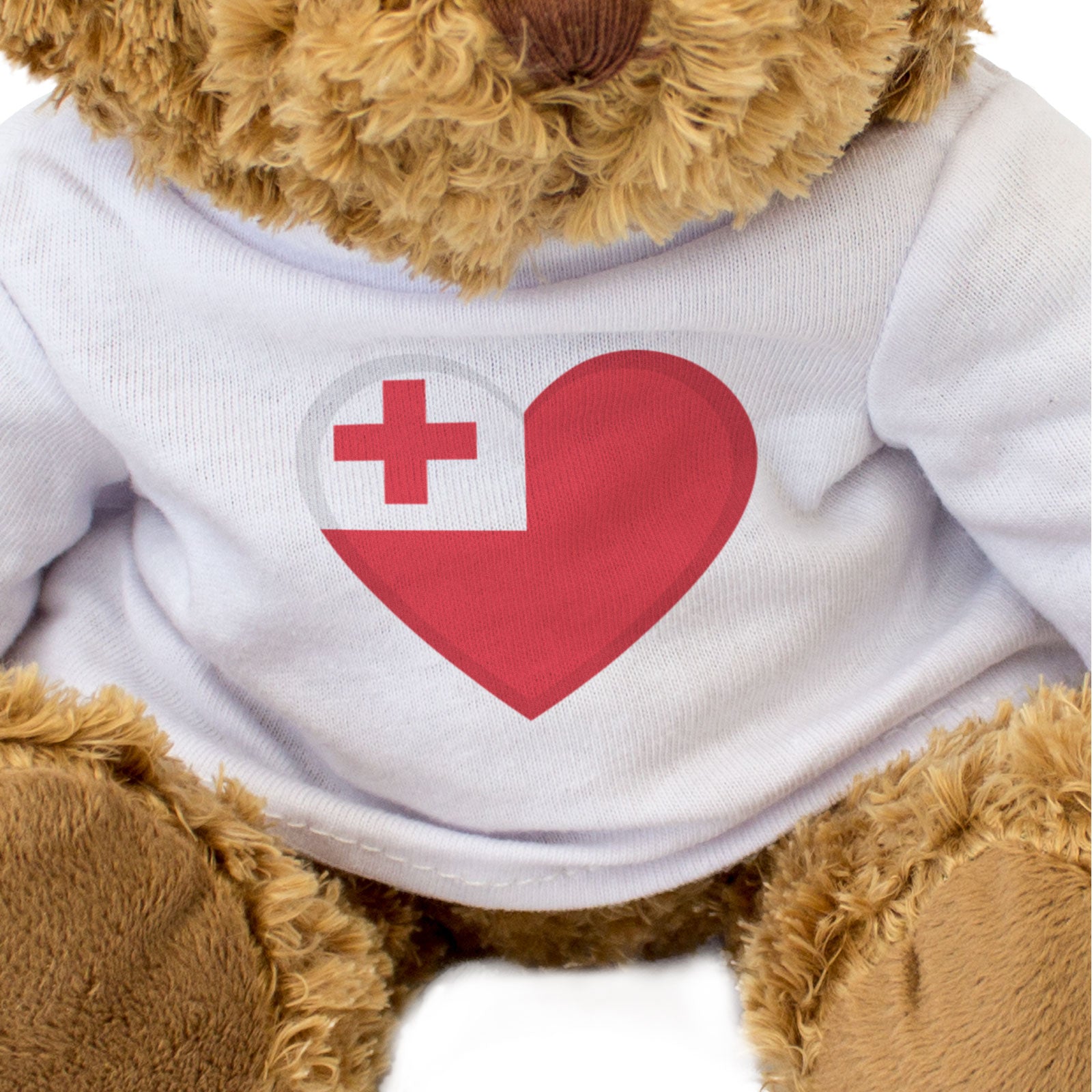 TONGA FLAG HEART - Teddy Bear - Cute Cuddly Soft Adorable - Tongan Gift Present