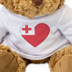 TONGA FLAG HEART - Teddy Bear - Cute Cuddly Soft Adorable - Tongan Gift Present