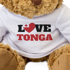 LOVE TONGA (FLAG HEART) - Teddy Bear - Cute Funny - Souvenir Gift Present