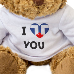 I LOVE YOU (TORONTO FLAG) - Teddy Bear - Romantic Canadian Gift Present