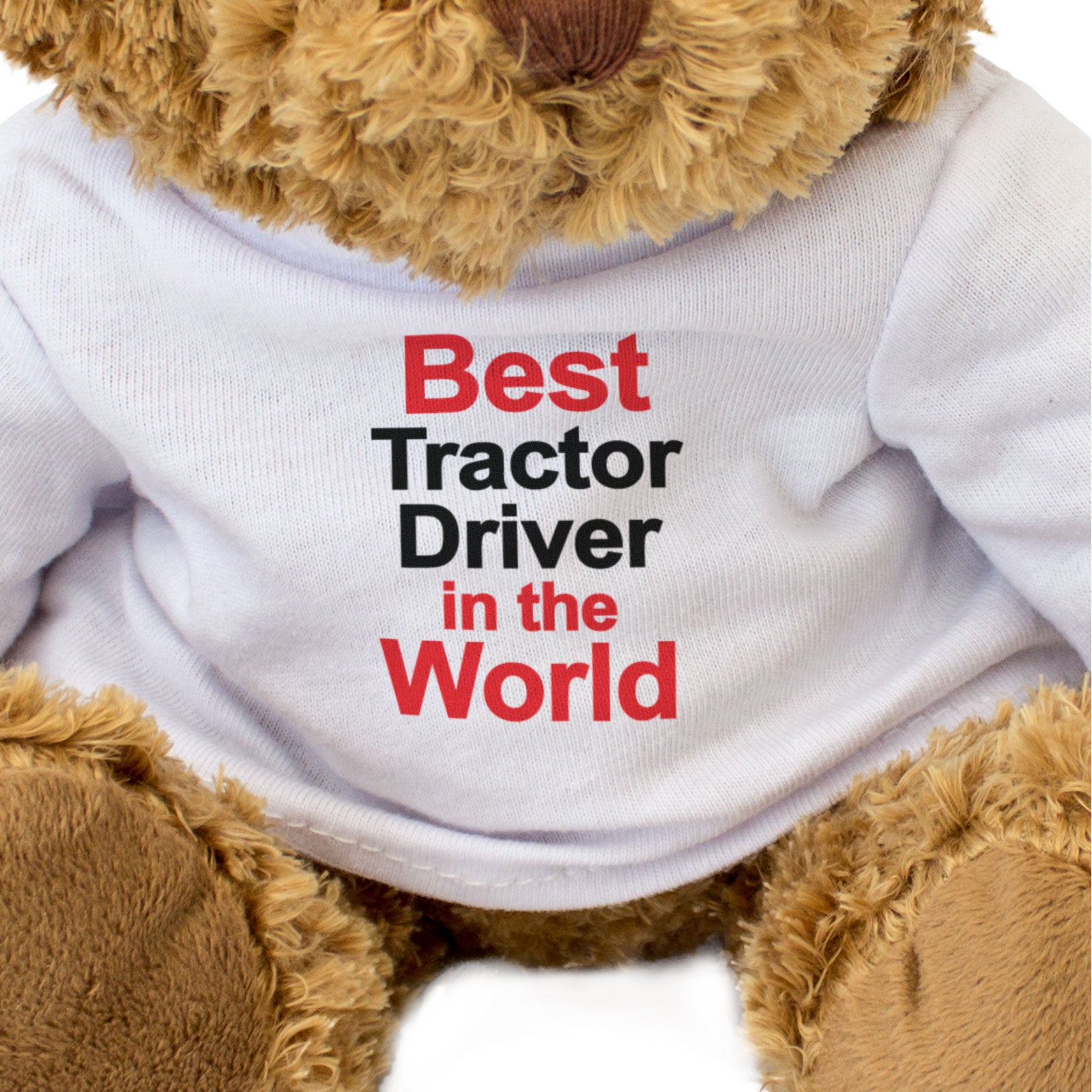 BEST TRACTOR DRIVER IN THE WORLD - Teddy Bear - Cute Funny Soft - Gift Present