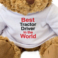 BEST TRACTOR DRIVER IN THE WORLD - Teddy Bear - Cute Funny Soft - Gift Present