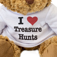 I LOVE TREASURE HUNTS - Teddy Bear - Cute Cuddly Soft Adorable - Gift Present