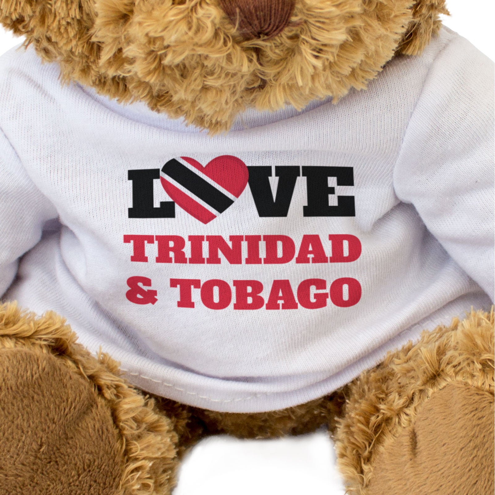 LOVE TRINIDAD & TOBAGO (FLAG HEART) - Teddy Bear - Funny Souvenir Gift Present
