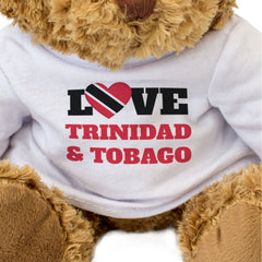 LOVE TRINIDAD & TOBAGO (FLAG HEART) - Teddy Bear - Funny Souvenir Gift Present