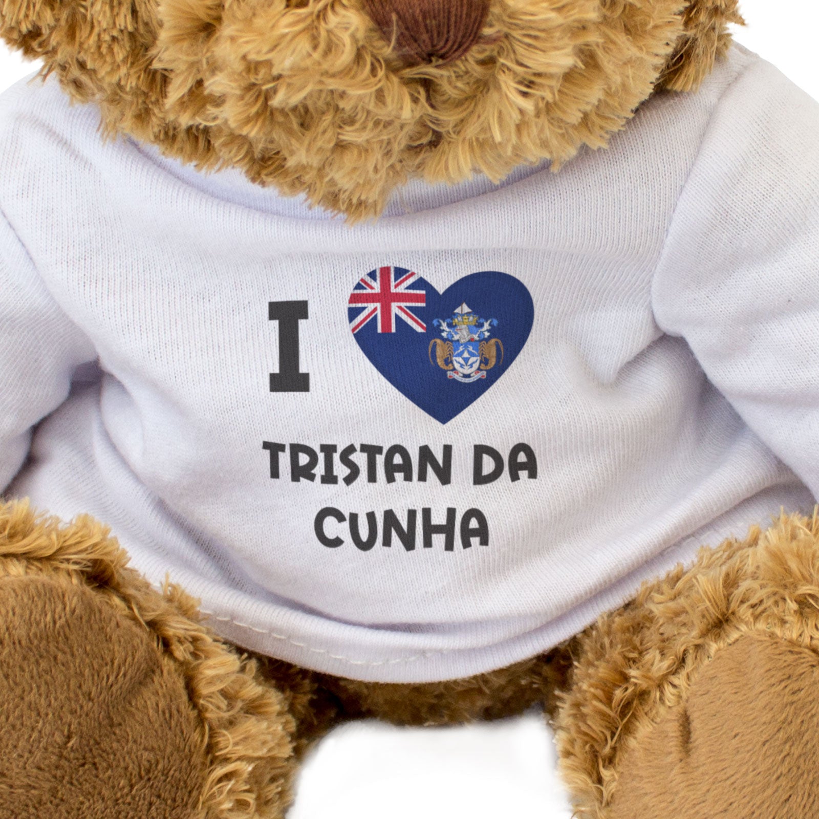 I LOVE TRISTAN DA CUNHA FLAG - Teddy Bear - Cute - Funny British Gift Present