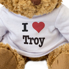 I LOVE TROY - Teddy Bear - Cute Cuddly Soft Adorable - Funny Gift Present