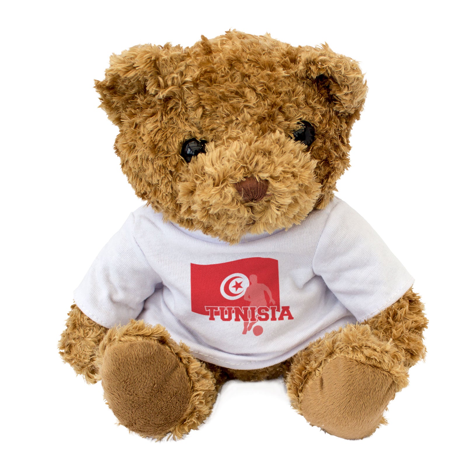 TUNISIA FLAG (FOOTBALL) - Teddy Bear - Cute - Tunisian Soccer Fan Gift Present