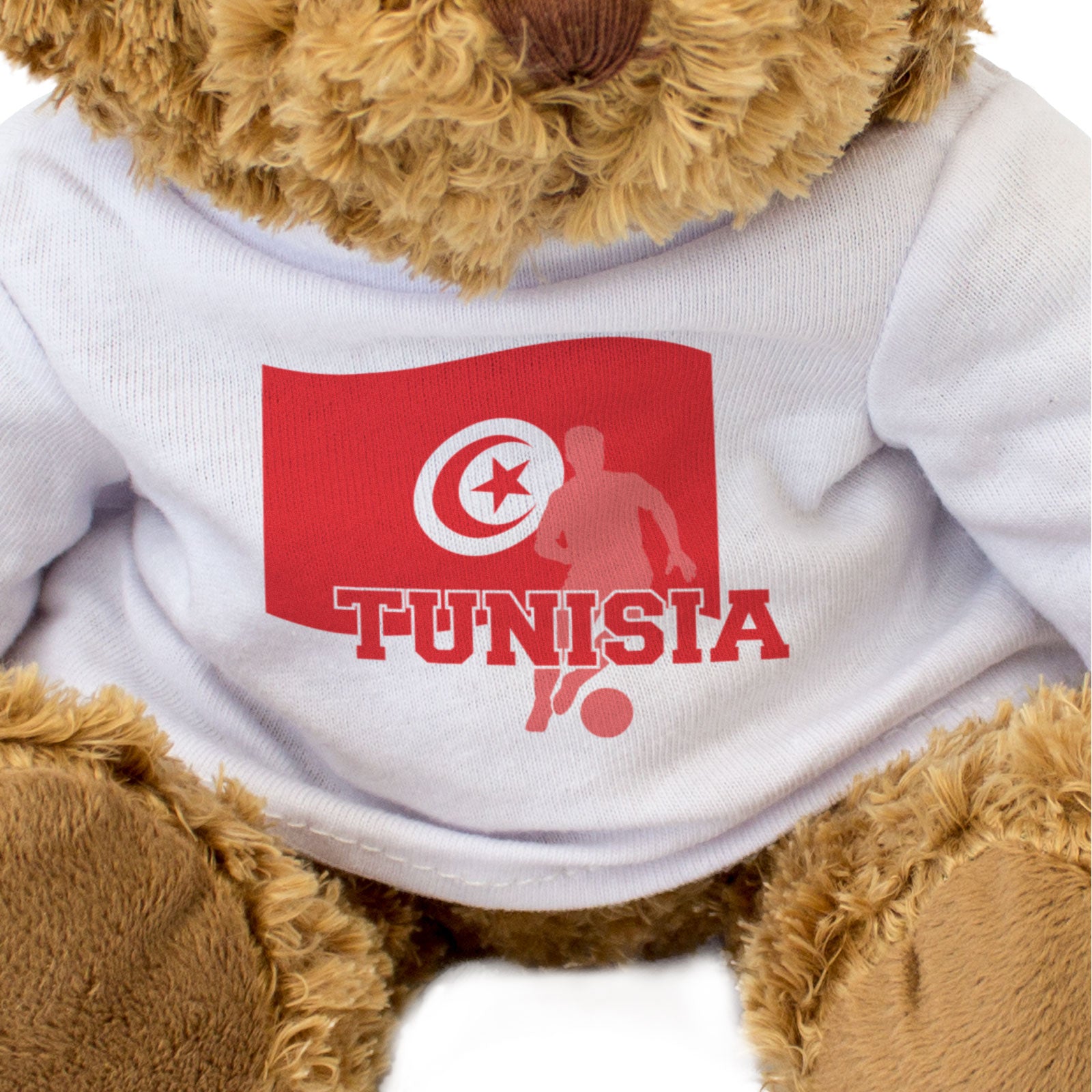 TUNISIA FLAG (FOOTBALL) - Teddy Bear - Cute - Tunisian Soccer Fan Gift Present