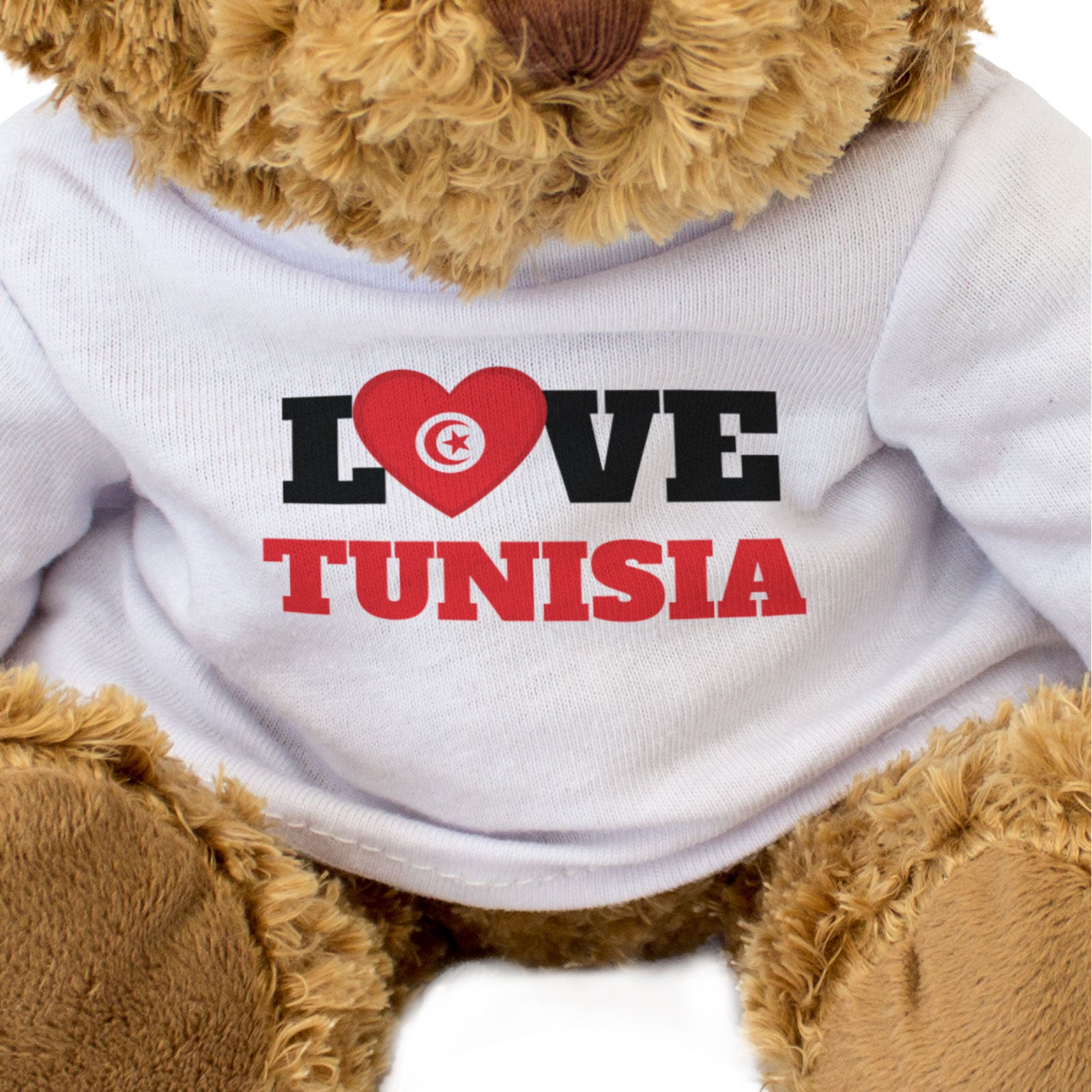 LOVE TUNISIA (FLAG HEART) - Teddy Bear - Cute - Funny Souvenir Gift Present