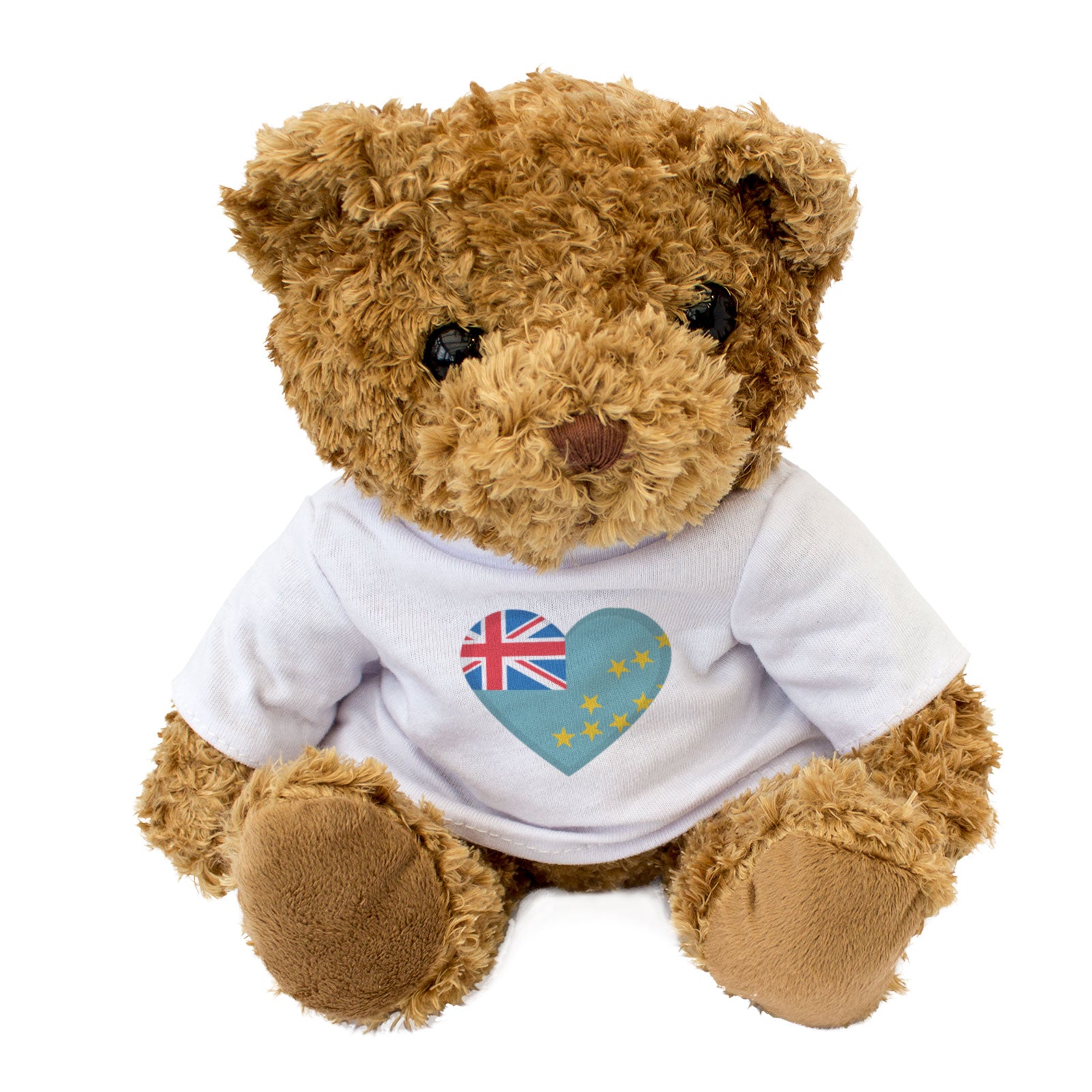 TUVALU FLAG HEART - Teddy Bear - Cute Cuddly Soft - Tuvaluan Gift Present