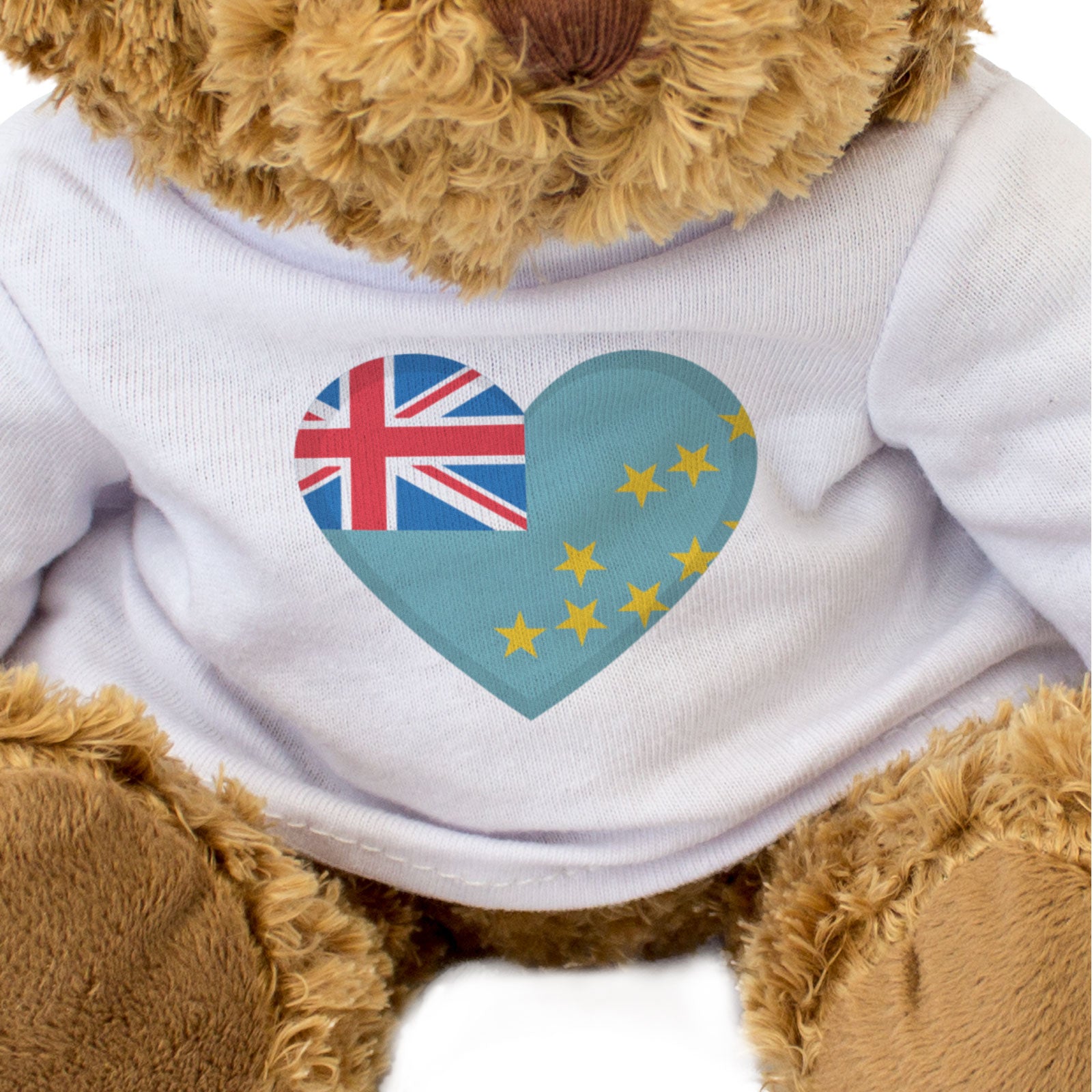 TUVALU FLAG HEART - Teddy Bear - Cute Cuddly Soft - Tuvaluan Gift Present