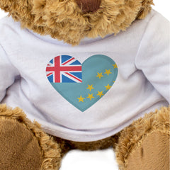 TUVALU FLAG HEART - Teddy Bear - Cute Cuddly Soft - Tuvaluan Gift Present