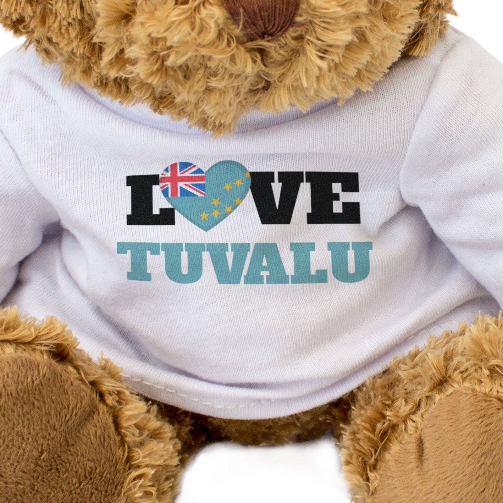 LOVE TUVALU (FLAG HEART) - Teddy Bear - Cute Funny - Souvenir Gift Present