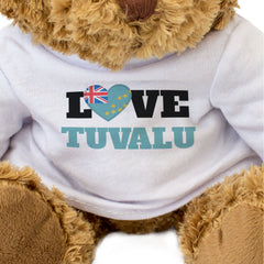 LOVE TUVALU (FLAG HEART) - Teddy Bear - Cute Funny - Souvenir Gift Present