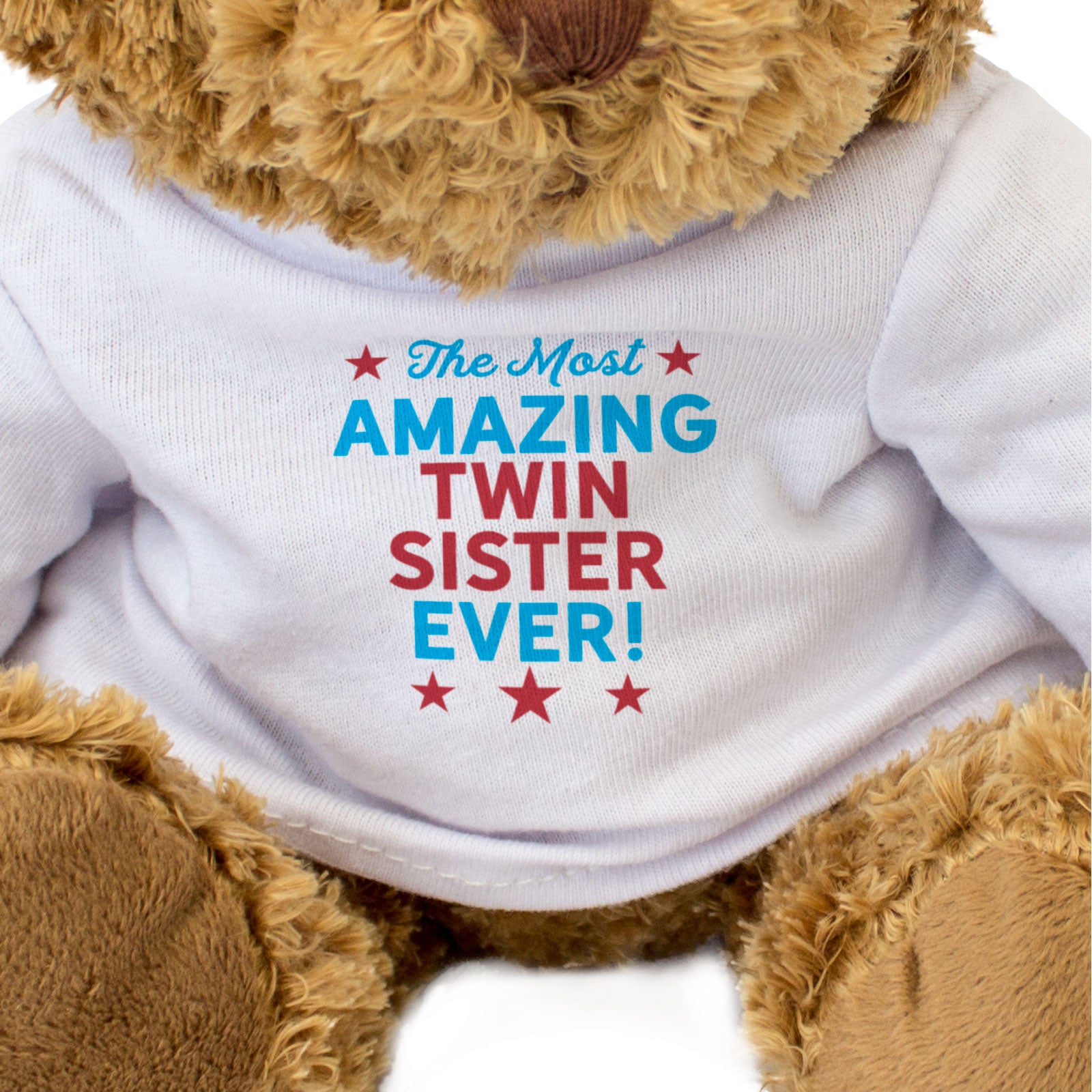 THE MOST AMAZING TWIN SISTER EVER - Teddy Bear - Cute Soft - Funny Gift Present