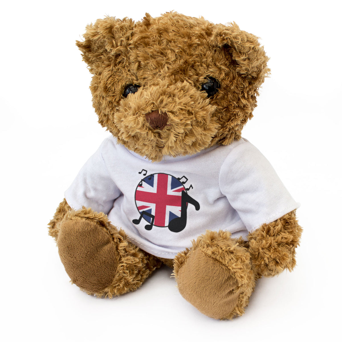 UNITED KINGDOM FLAG (MUSICAL NOTES) - Teddy Bear -British Music Fan Gift Present